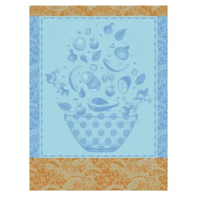 Salade D'Été Blue Tea Towel 24" x 31"