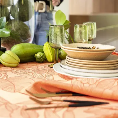 Escapade Tropicale Orange Table Linens