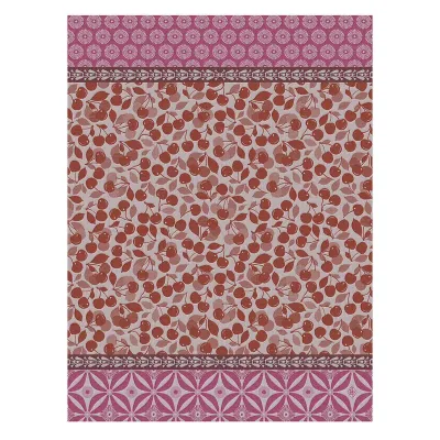 Cerises Red Tea Towel 24" x 31"