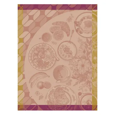 Brunch Gourmand Pink Tea Towel 24" x 31"