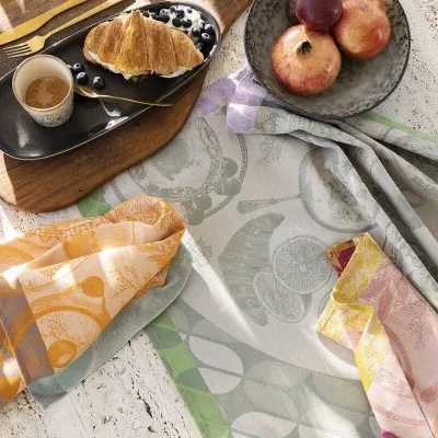 Brunch Gourmand Green Tea Towel 24" x 31"