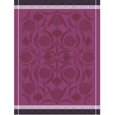 L'Ail Purple Tea Towel 24" x 31" 100% Cotton