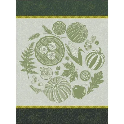 Thanksgiving Green Tea Towel 24" x 31"