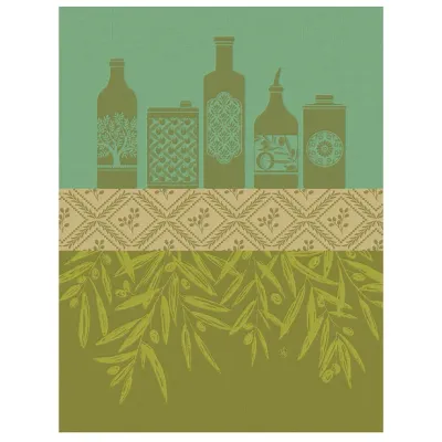 Huiles Provençales Green Tea Towel 24" x 31"