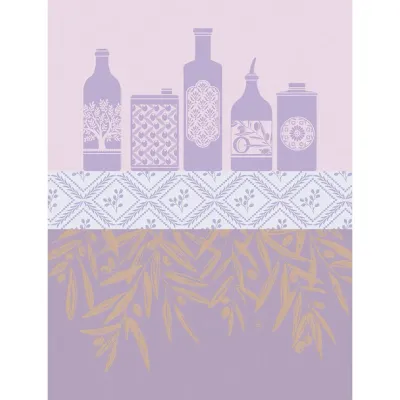Huiles Provençales Purple Tea Towel 24" x 31"