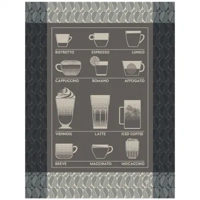 Barista Black Tea Towel 24" x 31"