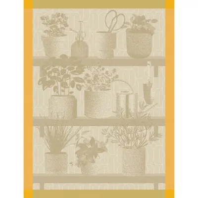 Herbes Fraîches Beige Tea Towel 24" x 31"