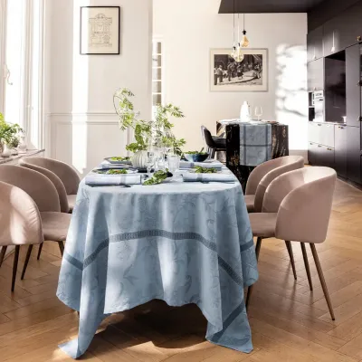 A L'Orangerie Blue Table Linens