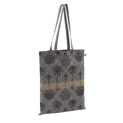 Palmeraie Black Beach Bag 14" x 19"