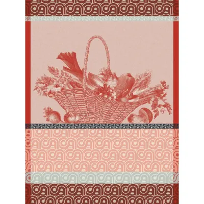 Potager D'Hiver Red Tea Towel 24" x 31"