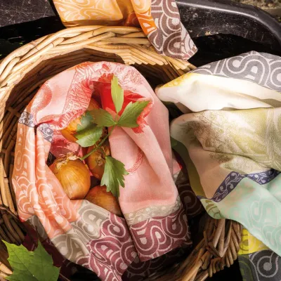 Potager D'Hiver Red Tea Towel 24" x 31"