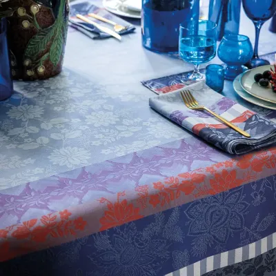 Gipsy Enduit Blue Coated Table Linens