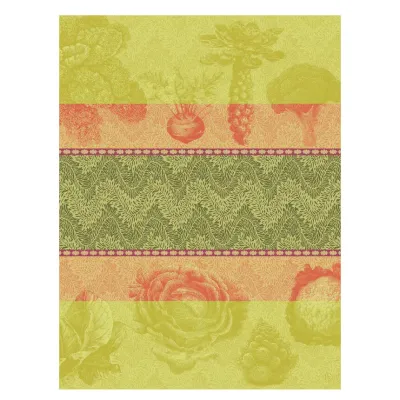 Jardin Des Choux Green Tea Towel 24" x 31"