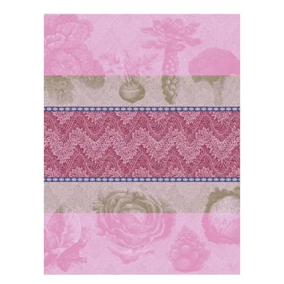 Jardin Des Choux Pink Tea Towel 24" x 31"