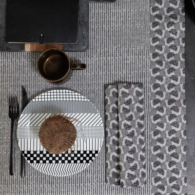 Empreintes Pois Black Napkin 20" x 20"