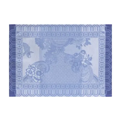 Promenade Impériale Enduit Blue Coated Placemat 20" x 14"