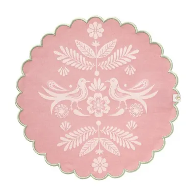 Alegria Pink Coated Placemat Ø 15"