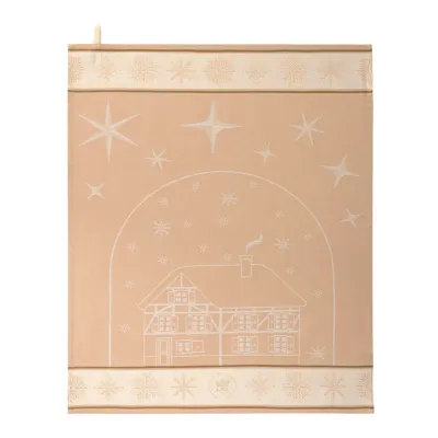 Noël Au Chalet Darkbeige Tea Towel 24" x 31"