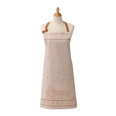 Noël Au Chalet Beige Apron 35" x 35"