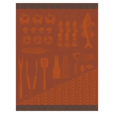 Braise Red Tea Towel 24" x 31"