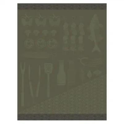 Braise Green Tea Towel 24" x 31"