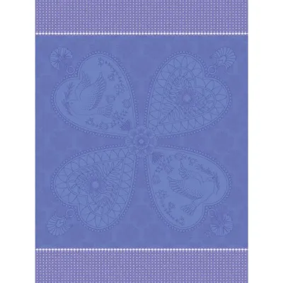 Peace & Love Blue Tea Towel 24" x 31"