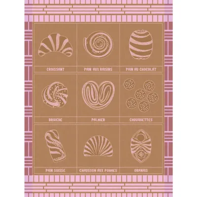 Haute Viennoiserie Orange Tea Towel 24" x 31"