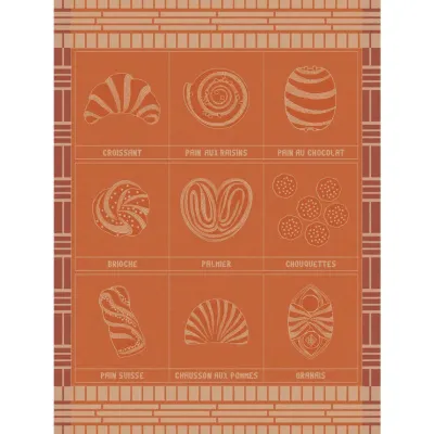 Haute Viennoiserie Red Tea Towel 24" x 31"