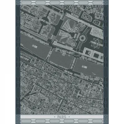 A Vol D'Oiseau Black Tea Towel 24" x 31"