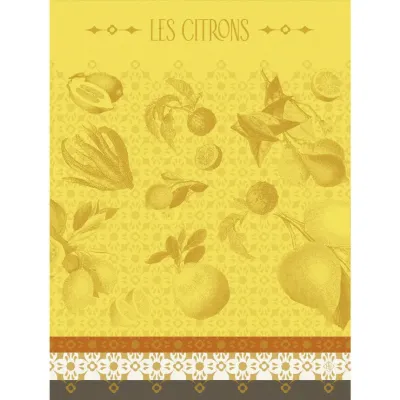 La Beauté Du Zeste Yellow Tea Towel 24" x 31"