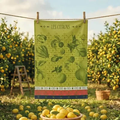 La Beauté Du Zeste Green Tea Towel 24" x 31"