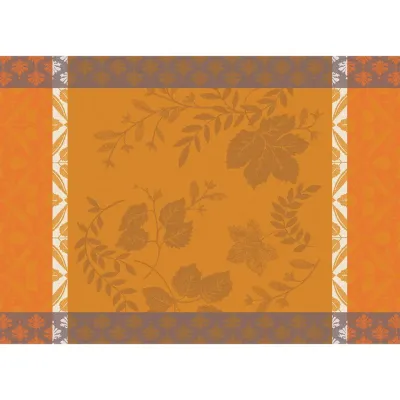 Manor Lane Enduit Orange Coated Placemat 20" x 14"