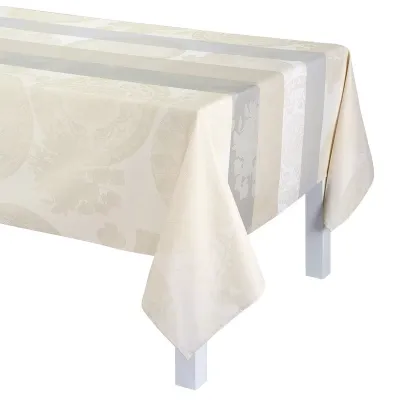 Fleurs Gourmandes Coated Chalk Stain-Repellent Damask Table Linens