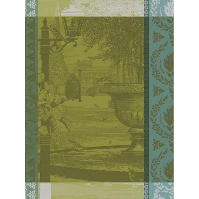 Jardin Parisien Green Tea Towel 24" x 31"