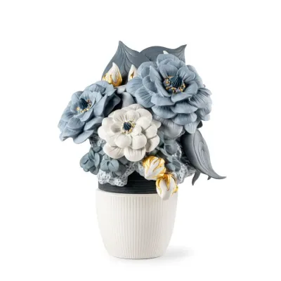 Vase With Flowers (Blue)