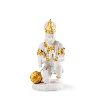 Hanuman Sculpture Golden Luster