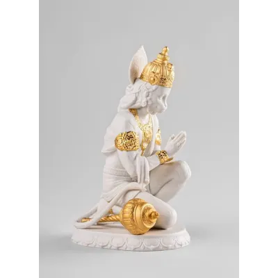 Hanuman Sculpture Golden Luster