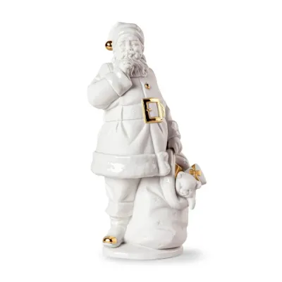 Santa Is Here (White - Gold)
