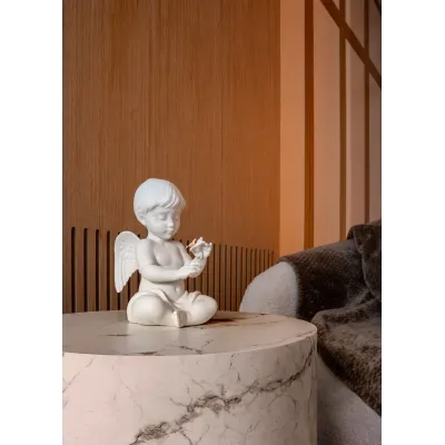 Angel with Flower Sculpture