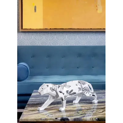 Jungle Panther Black Sculpture