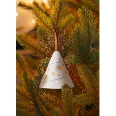 Porcelain Happy Holidays Christmas Tree Ornament