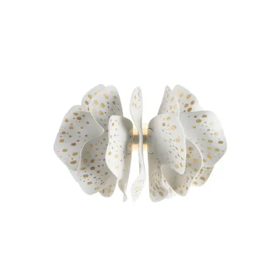 Nightbloom White & Gold Wall Sconce (Special Order)