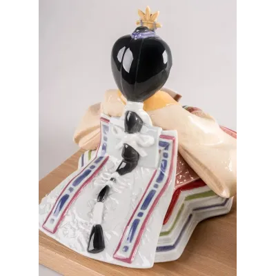 Hina Dolls Sculpture Green - Yellow Limited Edition (Special Order)