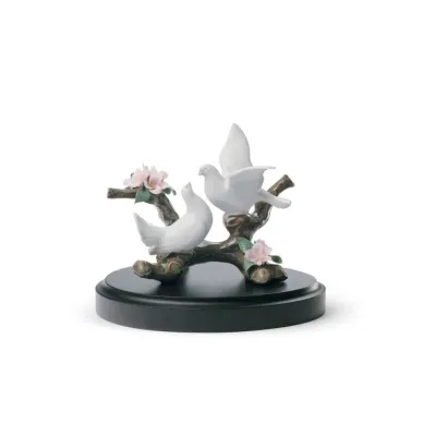 Doves On A Cherry Tree