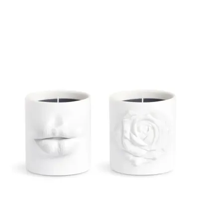 Le Duo - Oh Mon Dieu! + Rose Noire Candles - Small (Set of 2) Each Candle: 2.25 x 2.5" - 6 x 6.5cm / 2.8oz - 80g