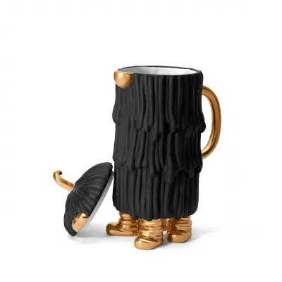 L'Objet + Haas Djuna Coffee/Tea Pot Black 7 x 4.5 x 12" - 18 x 11 x 30cm/48oz - 1.4L