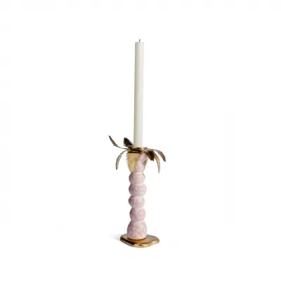 L'Objet + Haas Candlestick Mojave Palm Pink Small 7.5 x 10.25" - 19 x 26cm