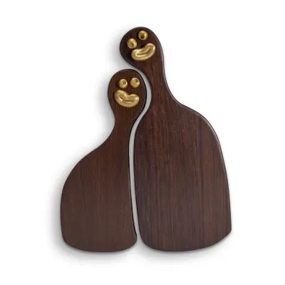 L'Objet + Haas Cheese Louise Nested Cheese Boards (Set of 2) Small: 14 x 6 x 1.25" - 36 x 15 x 3cm; Large: 17.5 x 7.25 x 1.25" - 44 x 18 x 3cm