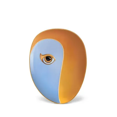 L'Objet + Lito Vide Poche Blue + Orange 7.25 x 5.5 x 1˝ - 18 x 14 x 3cm