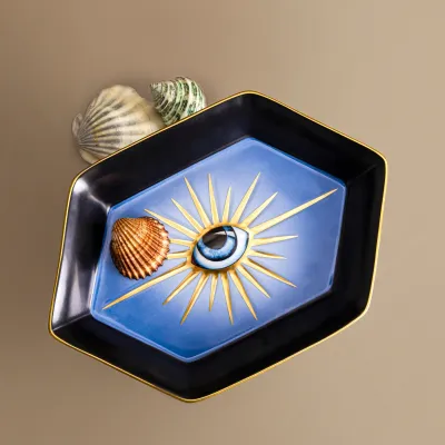 Lito Blue Hexagon Tray